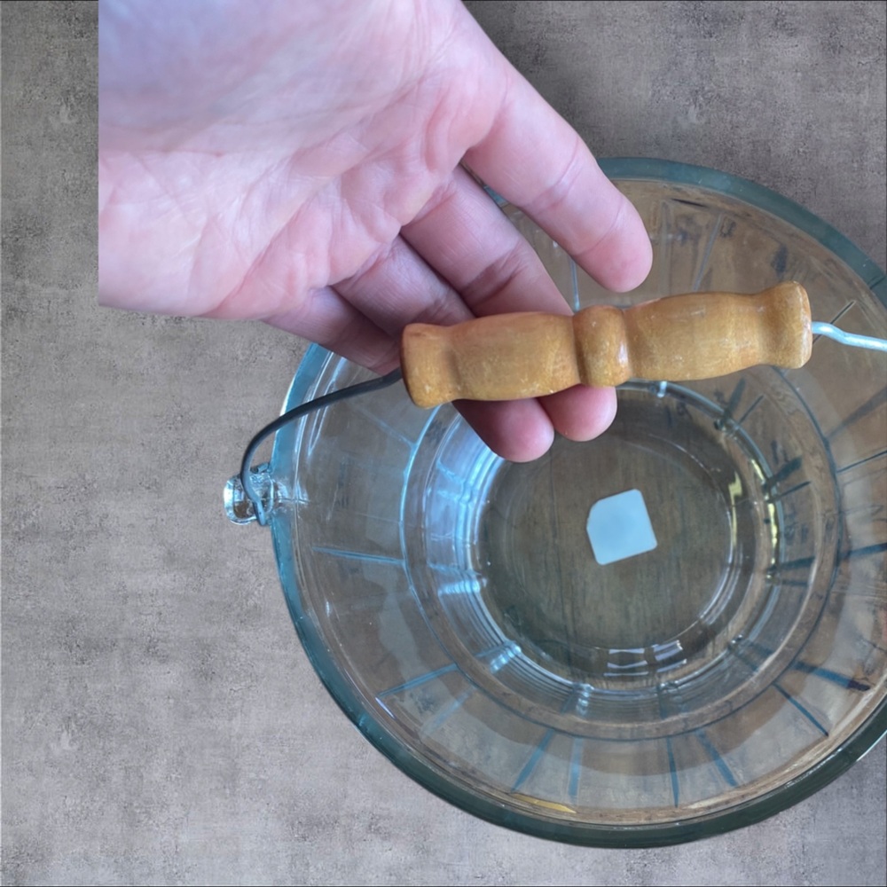 Anchor hi king glass pail wooden handle